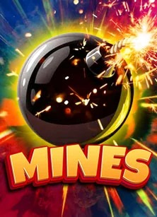 slot-12 Mines game black bomb with burning fuse