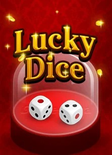 Lucky Dice two white dice under dome